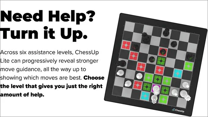 駒を持つだけで指せる手が光る、オンライン対戦もできるスマートチェスボード ChessUp Lite (チェスアップ ライト) — 写真3