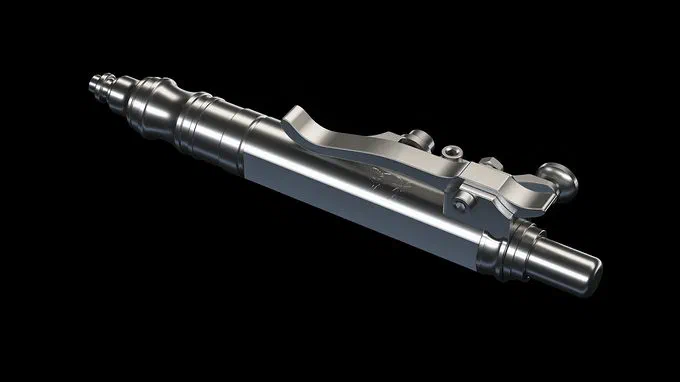電報のキーを押して芯を戻す、スチームパンクなステンレス製ボールペン Gennai Pen SL01 (ゲンナイペン) — 写真5
